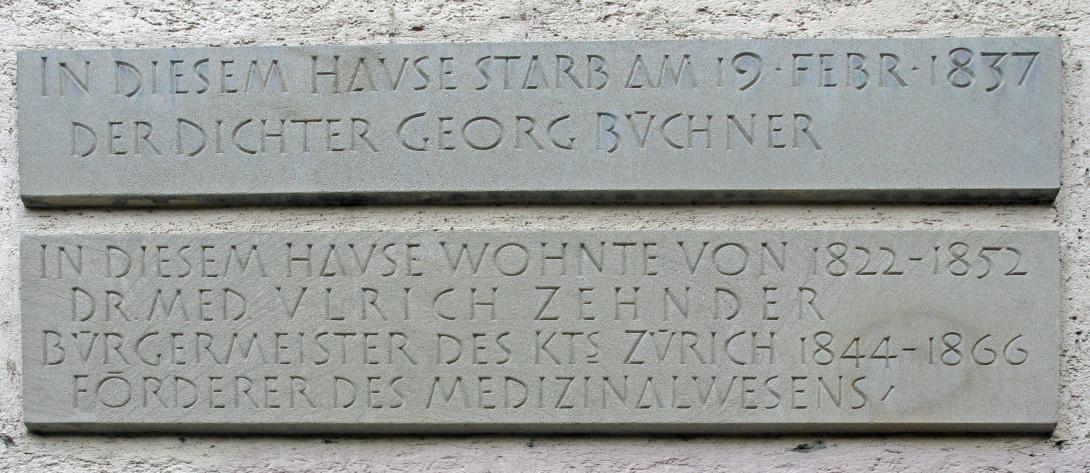 Büchner Gedenktafel Spiegelgasse 12